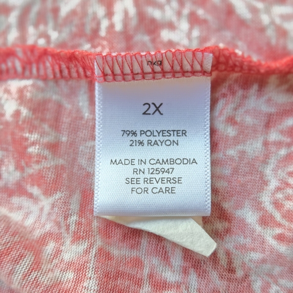 Westport Women's Red Patterned Blouse - Picture 5 of 5